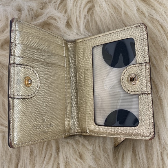 SALE Kate Spade Gold Metallic Wallet in Preowned condition - Picture 3 of 9